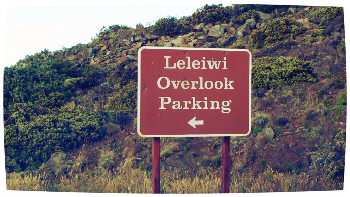 Leleiwi Overlook Parking. Photo by Wendy Osher.
