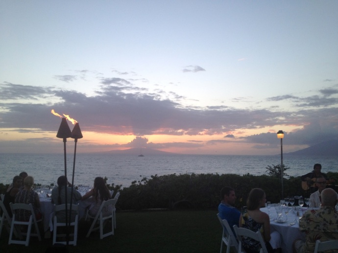 The setting for the Makena Beach & Golf Resort dinner. Photo by Vanessa Wolf