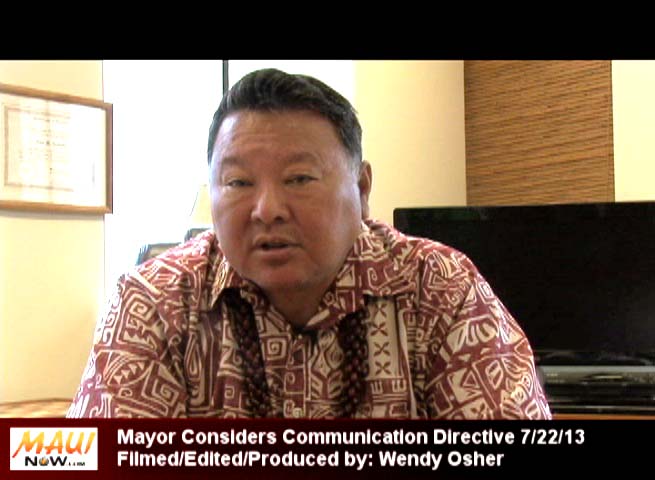 Maui Mayor Alan Arakawa, July 22, 2013. Photo by Wendy Osher.
