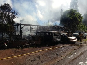 Lānaʻi fire 8/3/13. Photo courtesy MFD.