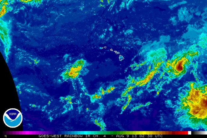 Henriette satellite imagery as of 4:30 p.m. on Thursday, Aug. 8, 2013. Image courtesy NOAA/NWS/CPHC.