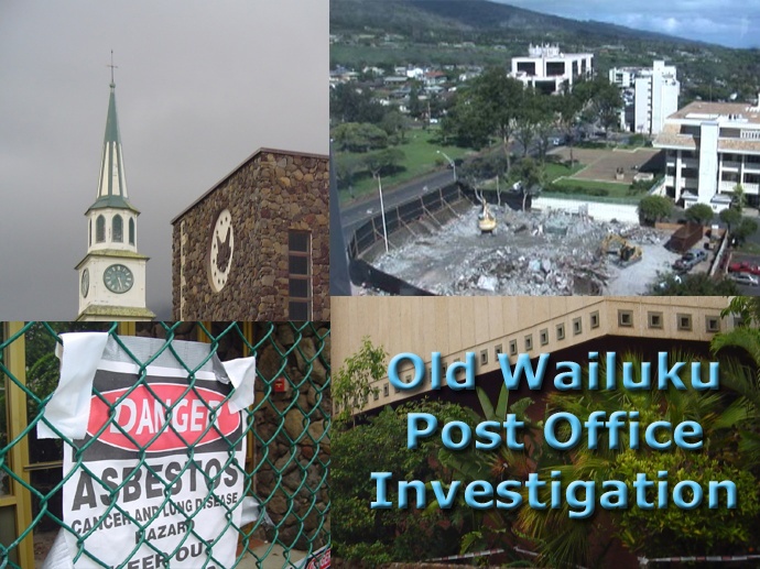 Old Wailuku Post Office investigation montage by Wendy Osher.