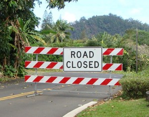East Maui road closure. File photo by Wendy Osher.