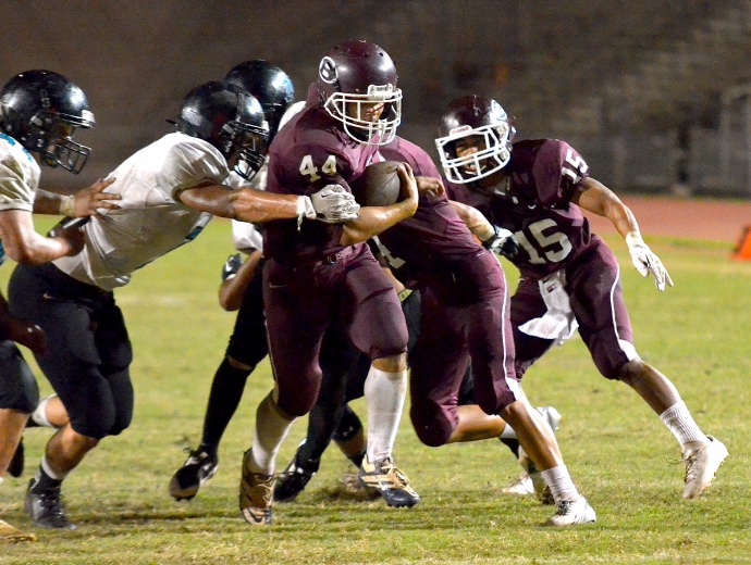 The Baldwin Bears are led by running back Dusty Flores, who rushed for 794 yards and five touchdowns. File photo by Rodney S. Yap.