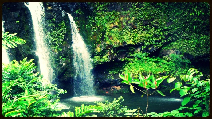 East Maui waterfall, photo by Wendy Osher.