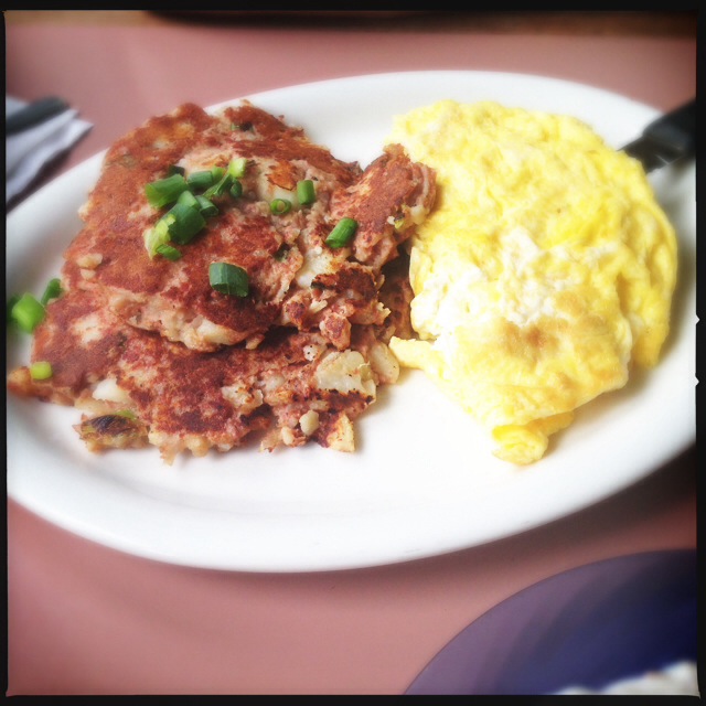 The Corned Beef Hash and "Scrambled" Eggs. Photo by Vanessa Wolf