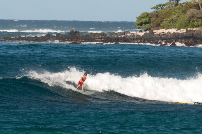 Payce Duryea, 13, of Paia at Tavares Bay. Photo by Riley Yap.