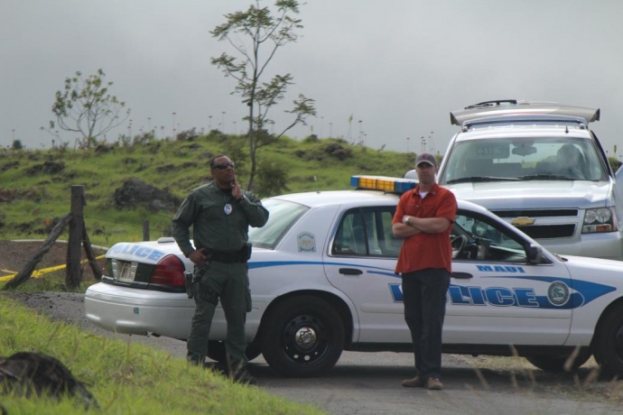 Security detail in Kula. Photo by Wendy Osher.