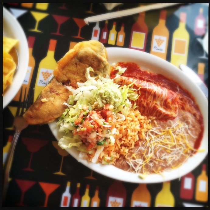 The Tamale and Relleno Combo Plate may have spent some had plenty of time to think deep thoughts before making its way to us. Photo by Vanessa Wolf