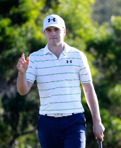 Jordan Spieth waves to the crowd on the 18th hole during round three of the Hyundai Tournament of Champions at the Plantation Course Sunday, Jan. 5. Photo by Tom Pennington/Getty Images.