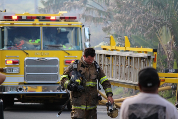 Kailana Street Fire, photo by Wendy Osher, Jan. 6, 2014.