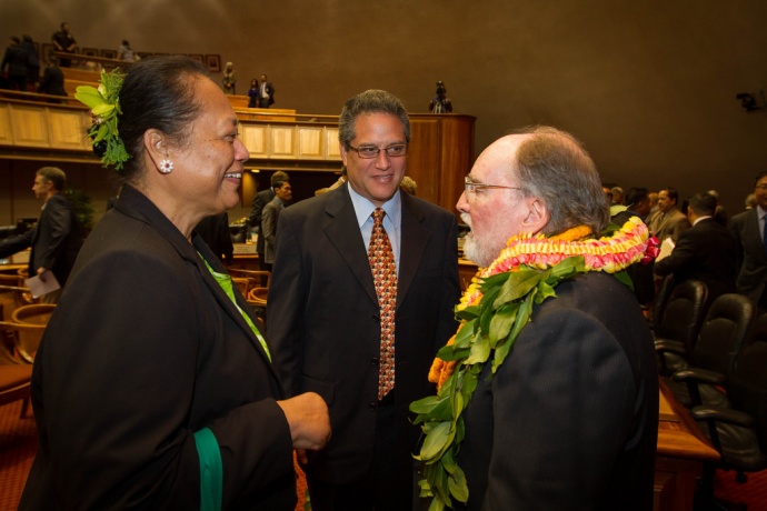 Governor Neil Abercrombie, 2014 State of the State address. Courtesy Office of the Governor.