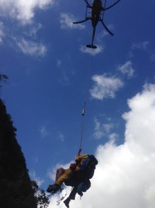 Iao Valley rescue, 1/18/13.  Maui Fire Department photo.