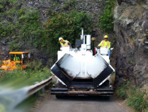 Kahakuloa road resurfacing. Photo courtesy County of Maui.
