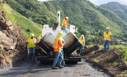 Kahakuloa road resurfacing. Photo courtesy County of Maui.