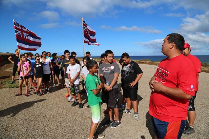 Students participate in the Ho‘olauna Kona program, a part of Kamehameha Schools’ Explorations Series. Courtesy photo.