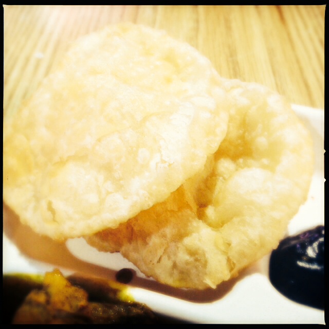 The deep-fried Puri. Photo by Vanessa Wolf