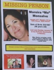 Moreira "Mo" Monsalve, missing person flyer. Photo by Wendy Osher.