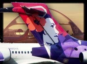 Hawaiian Airlines / LAX, graphics by Wendy Osher.