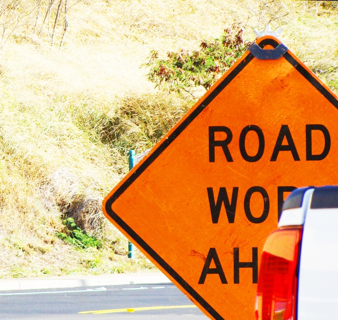 Road work ahead, file photo by Wendy Osher.
