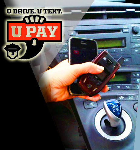 U Drive U Text U Pay. Logo courtesy National Transportation Safety Board. Image/graphics by Wendy Osher.