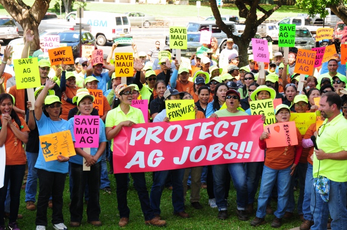 Monsanto rally, April 3, 2014, Wailuku, Maui. Courtesy Photo.