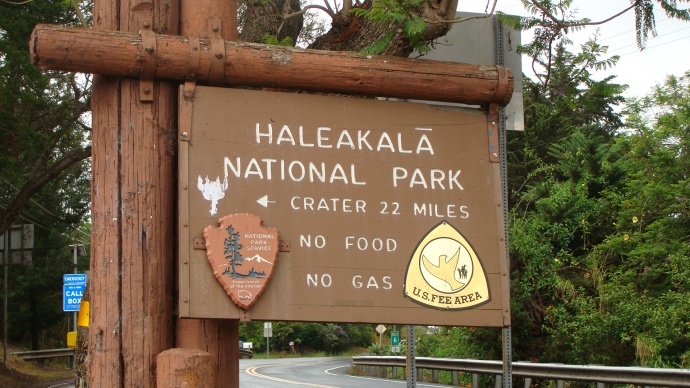 Haleakalā National Park sign. Photo by Wendy Osher.