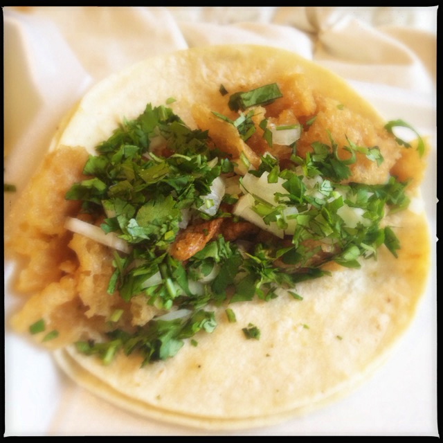 The Chicharron Taco. Order this early or maybe not at all. Photo by Vanessa Wolf