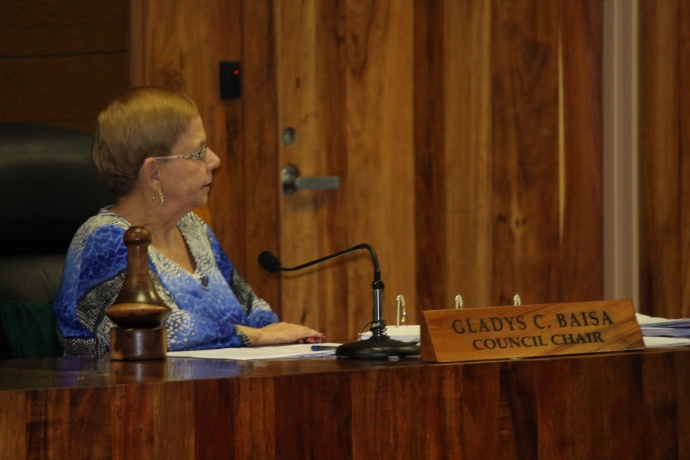 Council Chair Gladys Baisa, April 4, 2014. Photo by Wendy Osher.