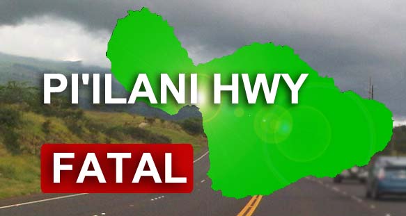 Piʻilani Highway fatality. Maui Now graphic.