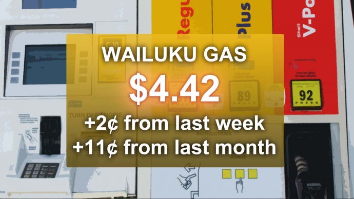 Wailuku gas graphic, Maui Now image.