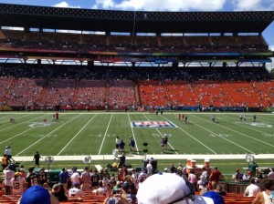 A view from the lower level of Aloha Stadium during the 2012 NFL Pro Bowl. File photo by Josh Pacheco.