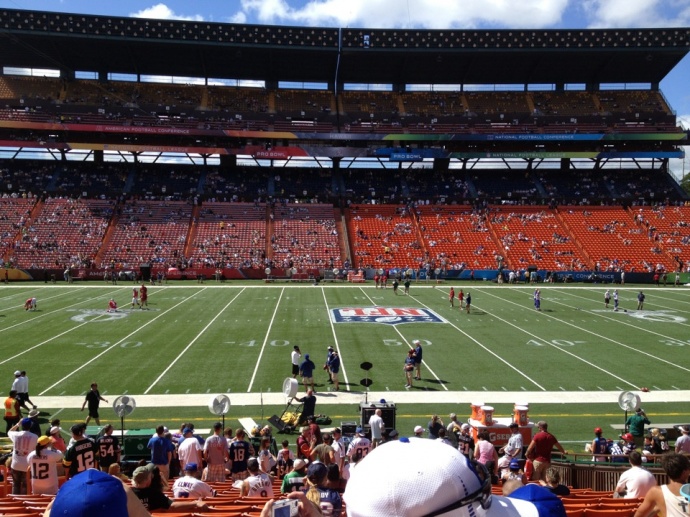 A view from the lower level of Aloha Stadium during the 2012 NFL Pro Bowl. Photo by Josh Pacheco.