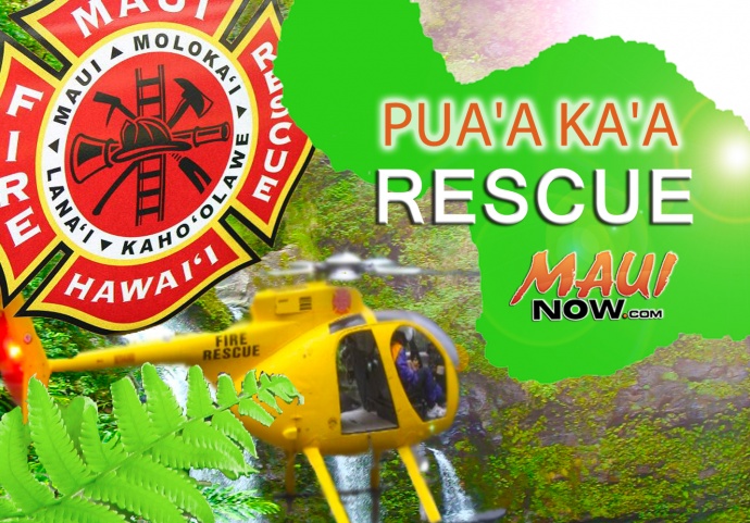 Rescue, Maui Now graphic.