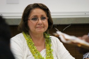 Maui OHA Trustee Carmen Hulu, 5/15/14. Photo by Wendy Osher.