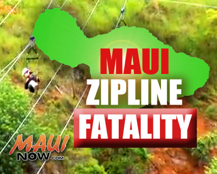 Fatal Maui Zipline incident. Maui Now graphic.