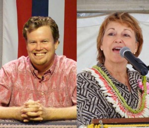 Rep. Angus McKelvey (left) and Sen. Roz Baker (right). File photos by Wendy Osher.