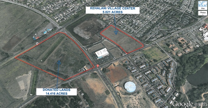 Map of potential Kehalani service center site.
