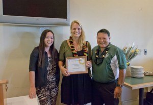 Anna Keene was selected as the winner of the club’s Live Your Dream Award.  Courtesy photo.