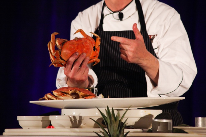 A chef demo from the 2013 Kapalua Food & Wine Festival. Courtesy image
