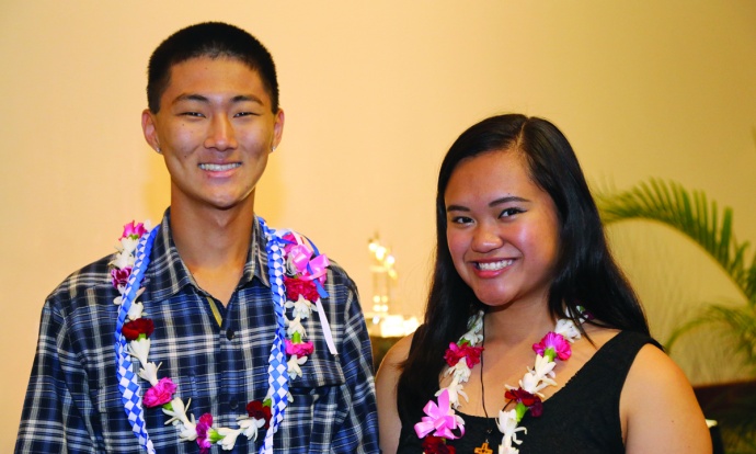 Trent Hori and Alexandra Pardico, both of Maui High School were honored with awards during the  2014 HMSA Kaimana Awards & Scholarship Program. Courtesy photo.