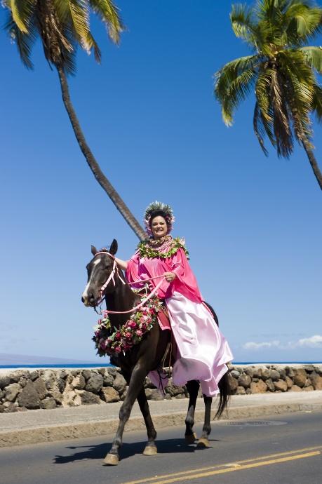 Photo credit: Jackie Jean Photography. Courtesy photo from Nā Kamehameha Paʻu Parade.