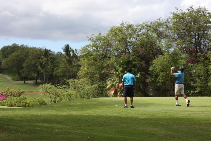 Photos of teams playing in UHMC's 24th Annual Golf Tournament. Photo Courtesy University of Hawaiʻi Maui College.