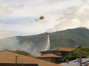 Fires near the Dunes at Maui Lani Golf Course. Photo courtesy Bino Melendez Jr.