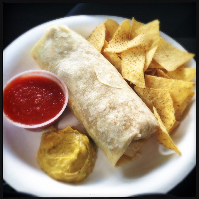 The Burrito with a side of... what is that stuff, anyway? Photo by Vanessa Wolf
