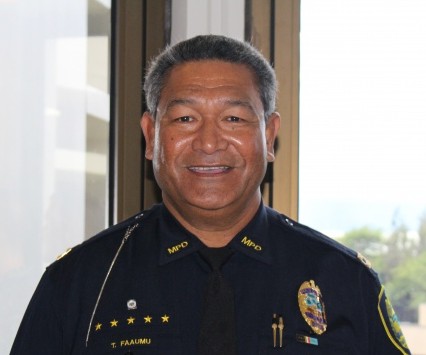 Tivoli Faaumu was selected the new Maui Police Chief.  Photo by Wendy Osher.