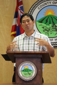 Kyle Ginoza, director of Maui Department of Environmental Management. Photo by Wendy Osher, Sept. 10, 2014.