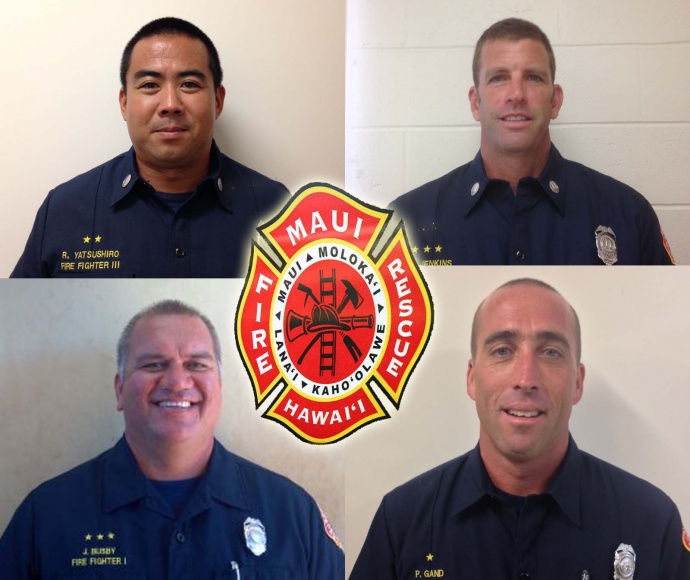 MFD promotions: (top R to L) Ryan Yatsushiro, Greg Jenkins, (bottom R to L) Jorgen Busby and Peter Gand.