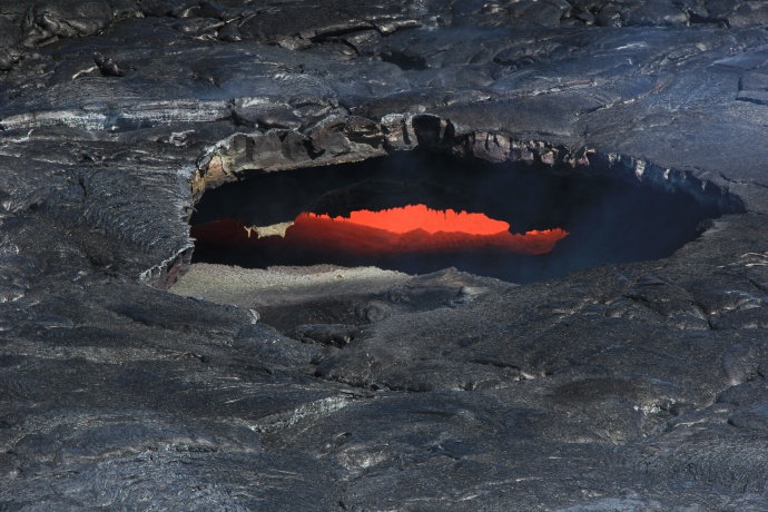 June 27th lava flow. Photo, Sept. 24, 2014, courtesy USGS and Hawaiian Volcano Observatory. 