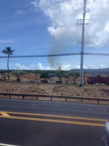Puʻukoliʻi fire, 9/9/14. Photo courtesy Lada Murphy.